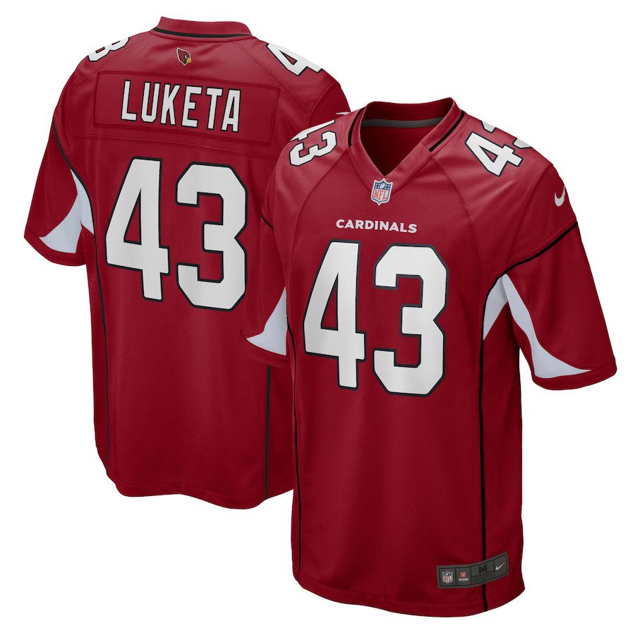 Men Arizona Cardinals 43 Jesse Luketa Nike Cardinal Game Player NFL Jersey